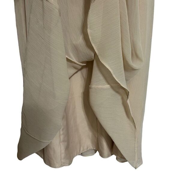 Davids Bridal Formal Bridesmaid Dress Size 8 Champagne Sleeveless Chiffon A-line - Picture 9 of 11